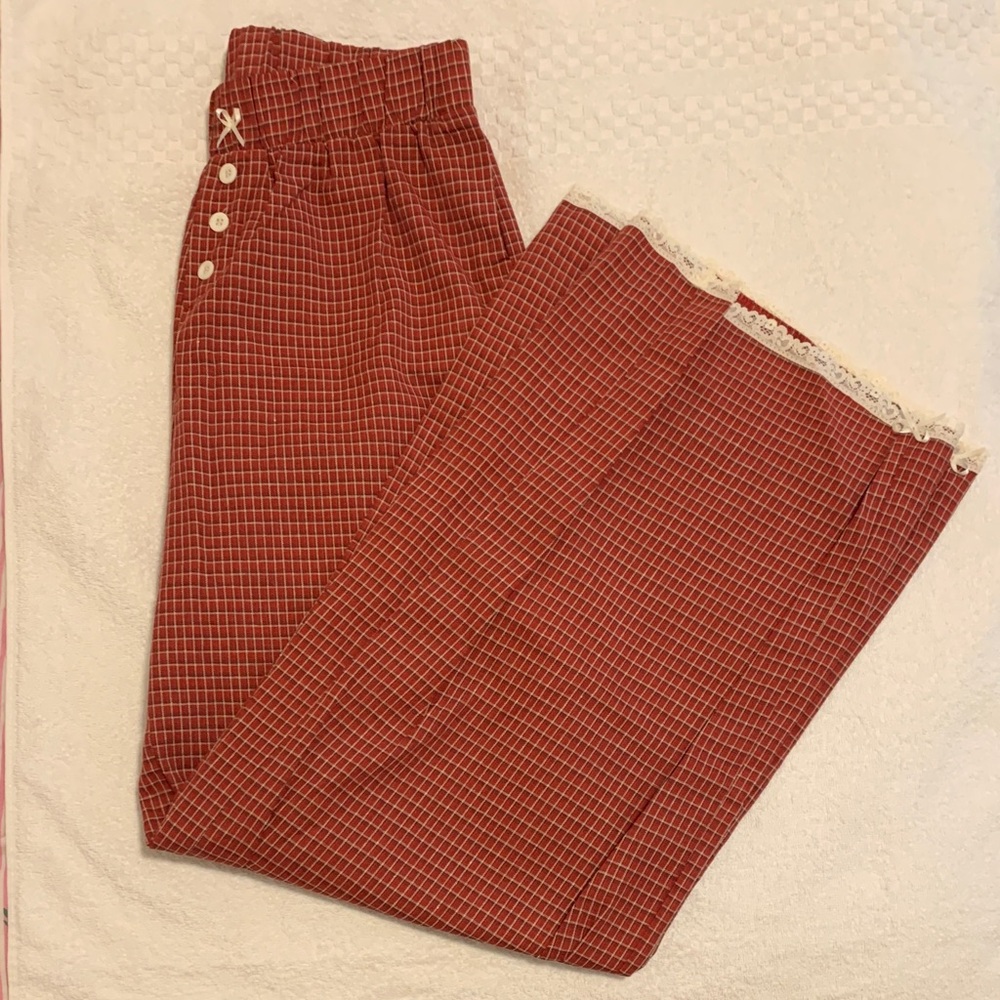 ⚡️Edikted red plaid lounge pants! NWT